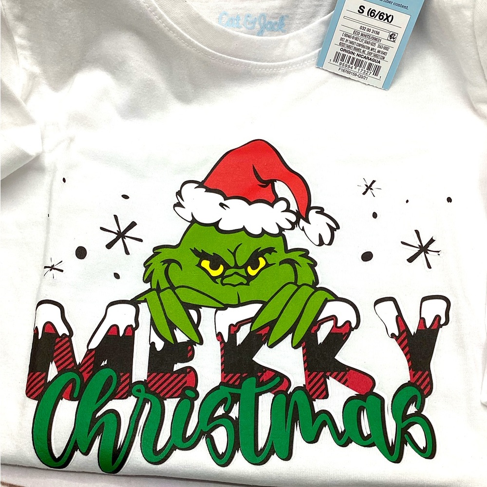 Kids Cat & Jack Long sleeve Grinch Shirt